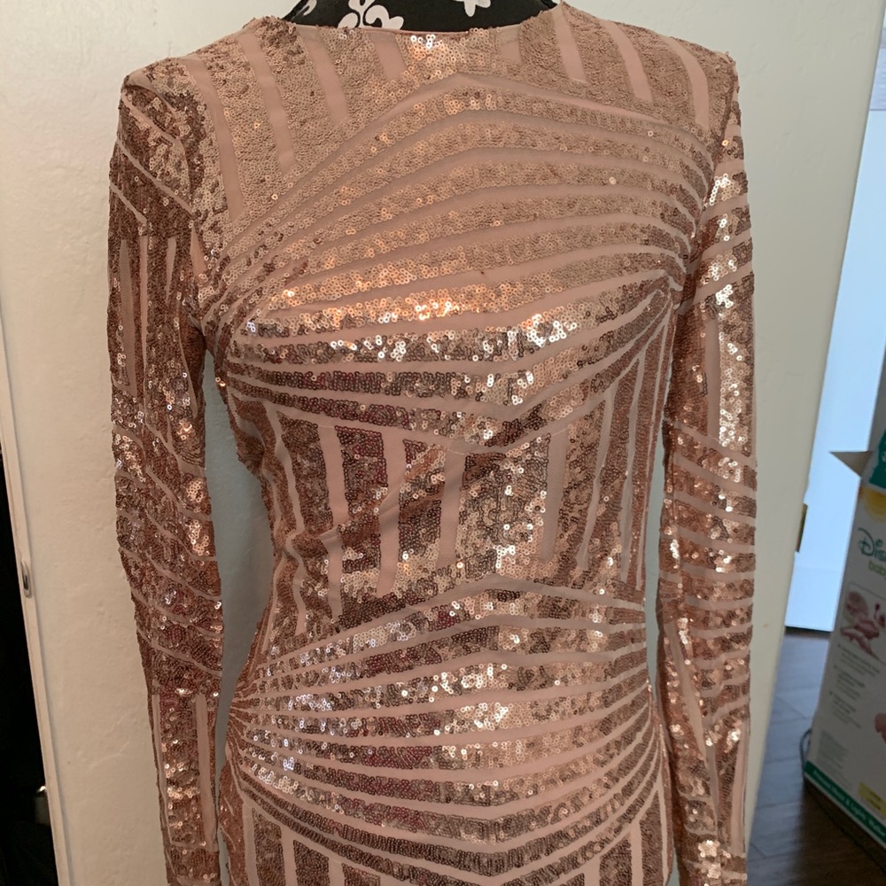 Pink party dress open back